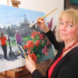 Lyn Rundle at Work in Her Tauranga Studio
