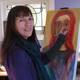 Tamara Rendell Painting Emily Dickinson (2012)
