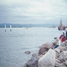 Boat racing from causeway