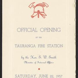Invitation to the official opening of the new Fire Station