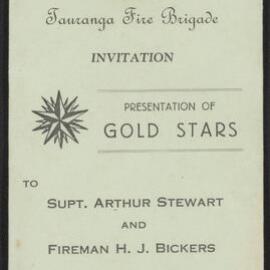 Invitation to the presentation of gold stars, 1949