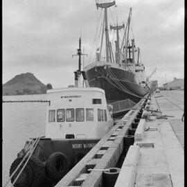 Koranui first ship to use the southern extension of the Mount Wharf