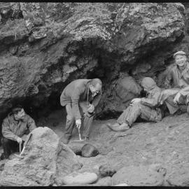 Volcanologists at Mayor Island