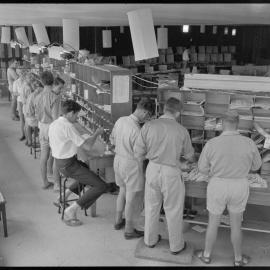 Post Office staff sorting Christmas mail 