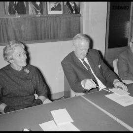 Mrs I.M. Gilchrist, Mr H. Black at Borough Council meeting