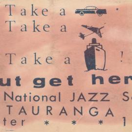 6th National Jazz Scene, Tauranga - An Advertisement