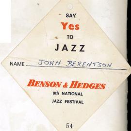 Say Yes to Jazz Raffle Ticket