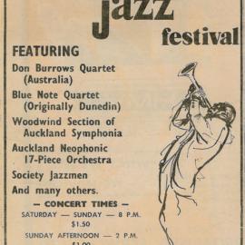 9th National Jazz Festival Newspaper Advertisement