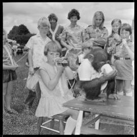 Mandy Lee and Snoopy attend a gala day at Matua School.