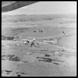 The De Havilland Fox flying over Pāpāmoa