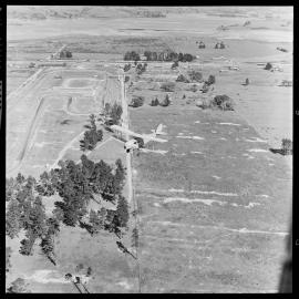The De Havilland Fox flying over Pāpāmoa
