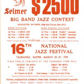 16th National Jazz Festival A4 Size Poster