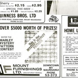 Advertisements of Guinness Bros. Ltd, Mount Furnishings Ltd and Beazley