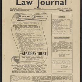 New Zealand Law Journal, Vol. XXXVII No. 19, 24 October 1961