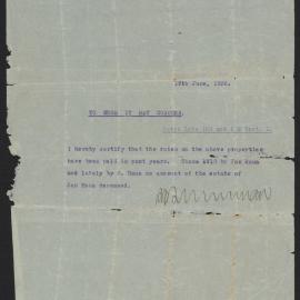 Copy of letter from Town Clerk, Borough of Tauranga, to Mr C.W. Haua, 19 June 1936