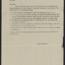 Copy of letter from [Charles Haua] to the Town Clerk, Tauranga, [31 March 1949]