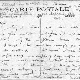 Postcard from Cedric Graham (1916)