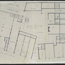 Building plans, Mid City Mall, ground floor
