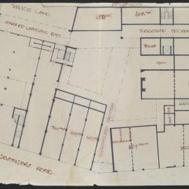 Proposed building plans, Mid City Mall, ground floor