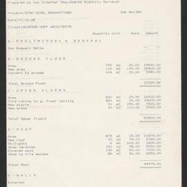 Preliminary Estimate of Costs - Scheme C, June 1984