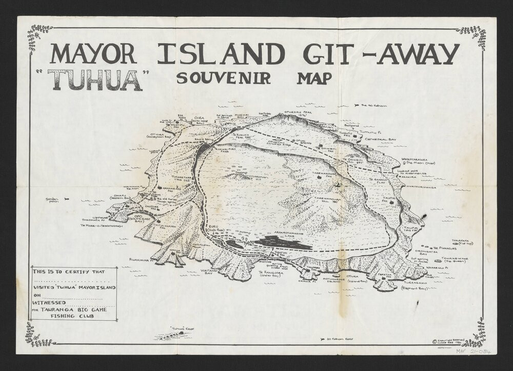 Map 21-084 - Mayor Island Git-Away "Tuhua" Souvenir Map