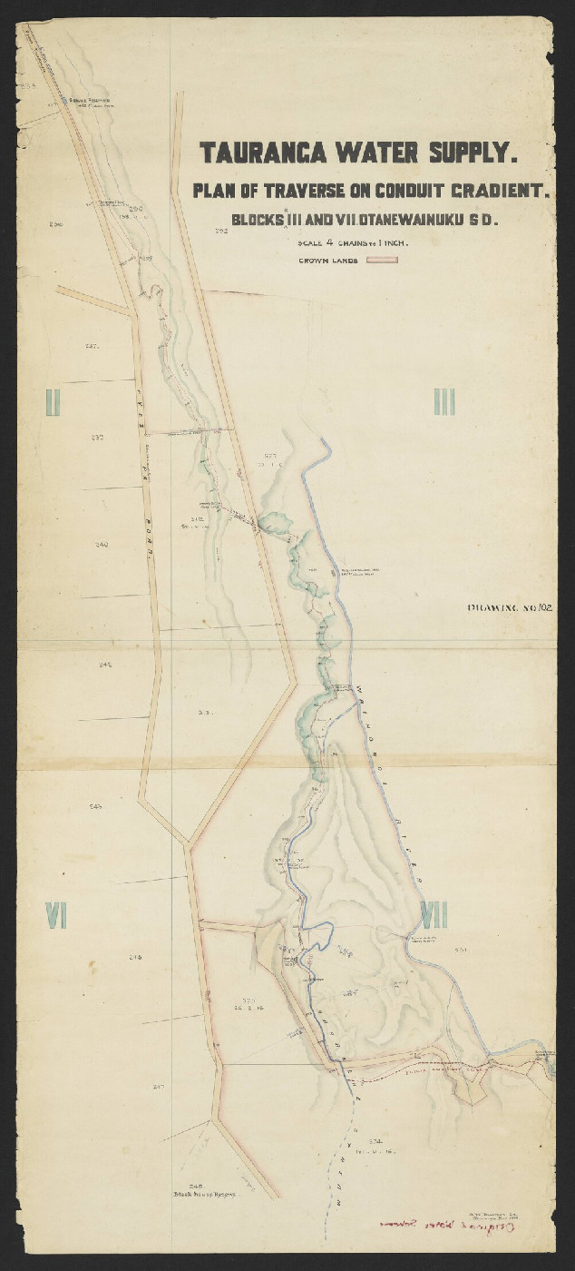 Map 24-056 - Tauranga Water Supply map from 1898
