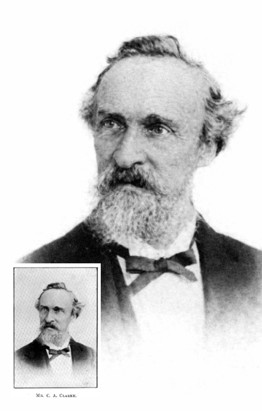 Charles Augustus Clarke within the "Cyclopedia of New Zealand [Auckland Provincial District], Tauranga" (published 1900). 
Restored with original inset.
 