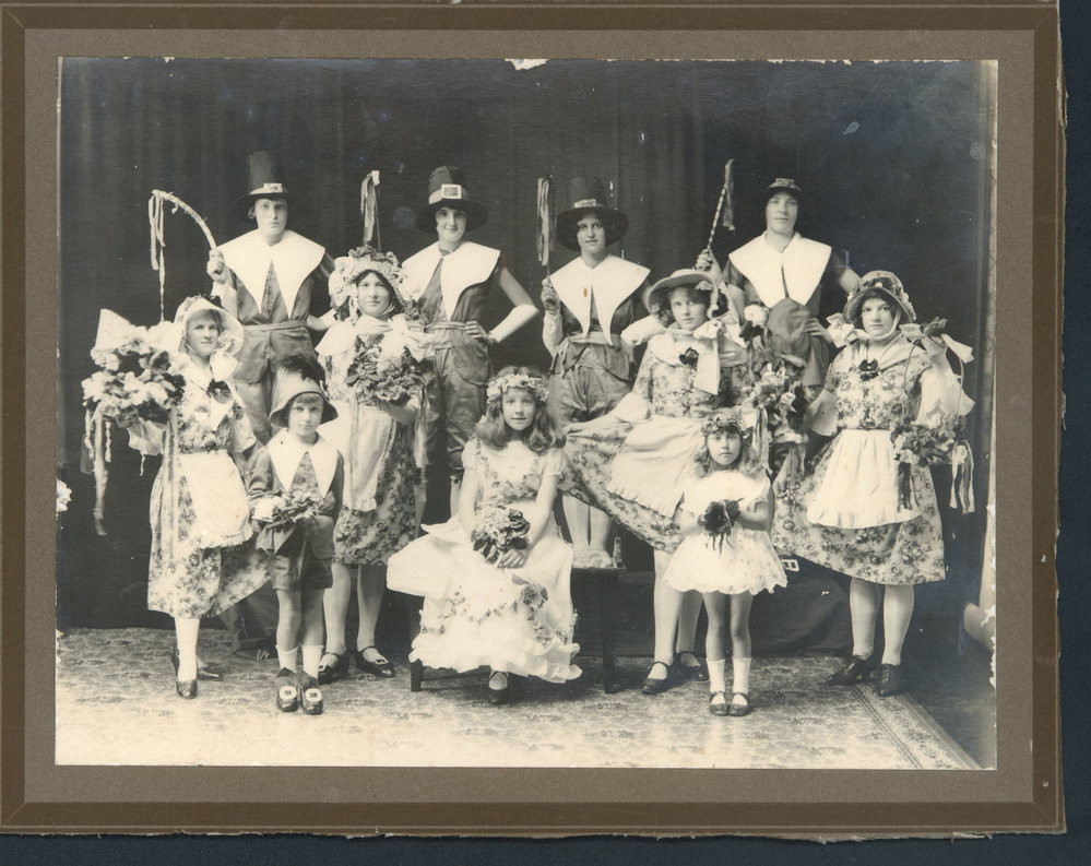 Group in costume c. 1920s.
Te Ao Mārama - Tauranga City Libraries Photo 06-526