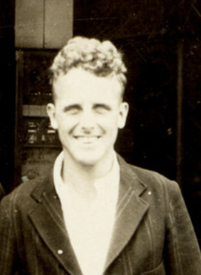 Chum Denniston in December 1929, cropped from Photo 06-198 titled Geoff Gibbs and Chum Denniston 1929.