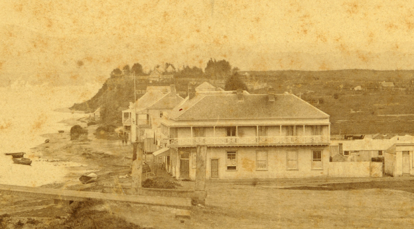 the First Tauranga Hotel, within Te Ao Mārama - Tauranga City Libraries Photo 99-371