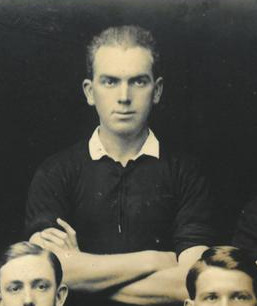 Ernie Munro (1920) as part of the Hairini Hockey Club Winners of the Innes Cup. Tauranga Heritage Collection reference 0132/21 (portion of).