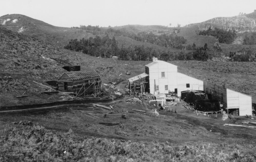 Muir's Reef Gold Mine, Te Puke c. 1920s.
Te Ao Mārama - Tauranga City Libraries Photo 99-1360
