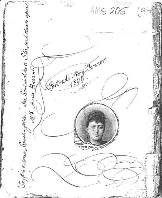 Photocopied diary of Gertrude Amy Tanner, 1894-1895