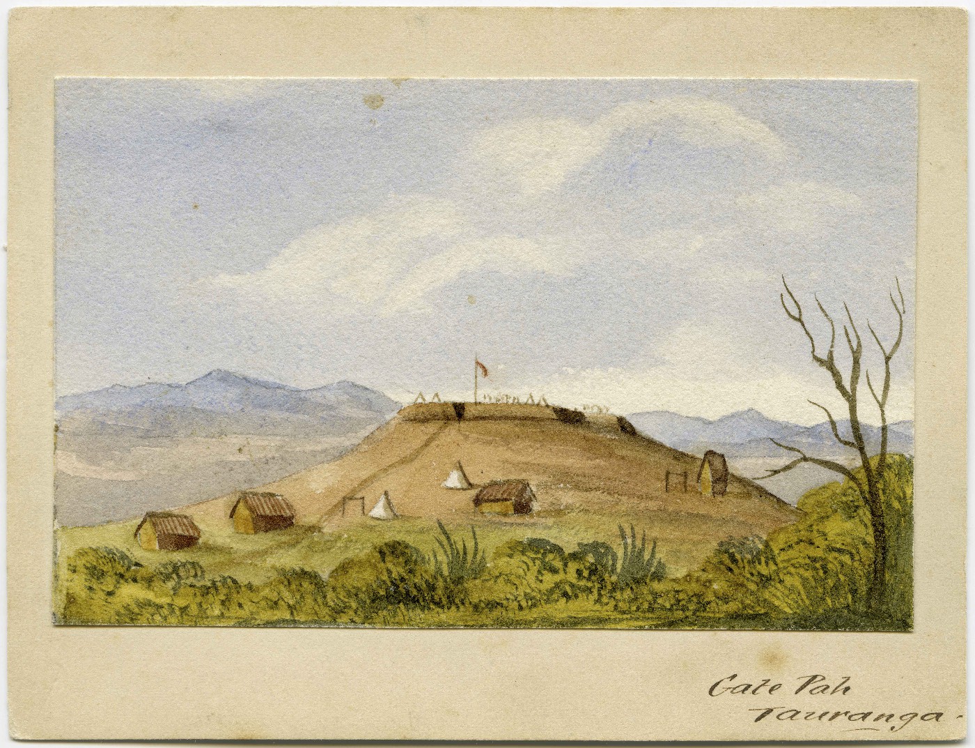 Pukehinahina (Gate Pa), "Gate Pah" Painted by an unknown soldier from the 43rd regiment who fought at the battle of Pukehinahina.
Art 21-022Pukehinahina (Gate Pa), "Gate Pah" Painted by an unknown soldier from the 43rd regiment who fought at the battle of Pukehinahina.
Art 21-022Pukehinahina (Gate Pa), "Gate Pah" Painted by an unknown soldier from the 43rd regiment who fought at the battle of Pukehinahina.
Art 21-022