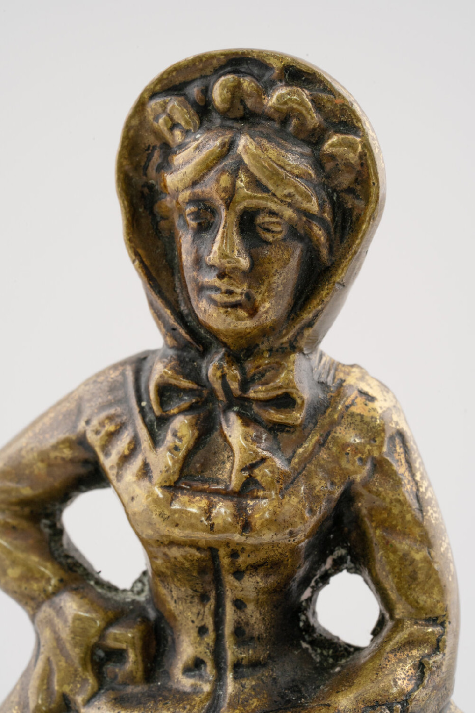 Close up of Ams 352/12/5 Brass bell - Crinoline Lady