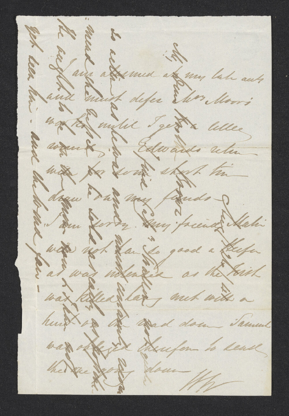 Page 1 of 1972.0192.008, letter from Henry Williams to A.N. Brown