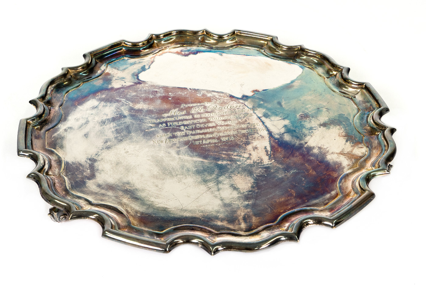 Silver-plated presentation tray