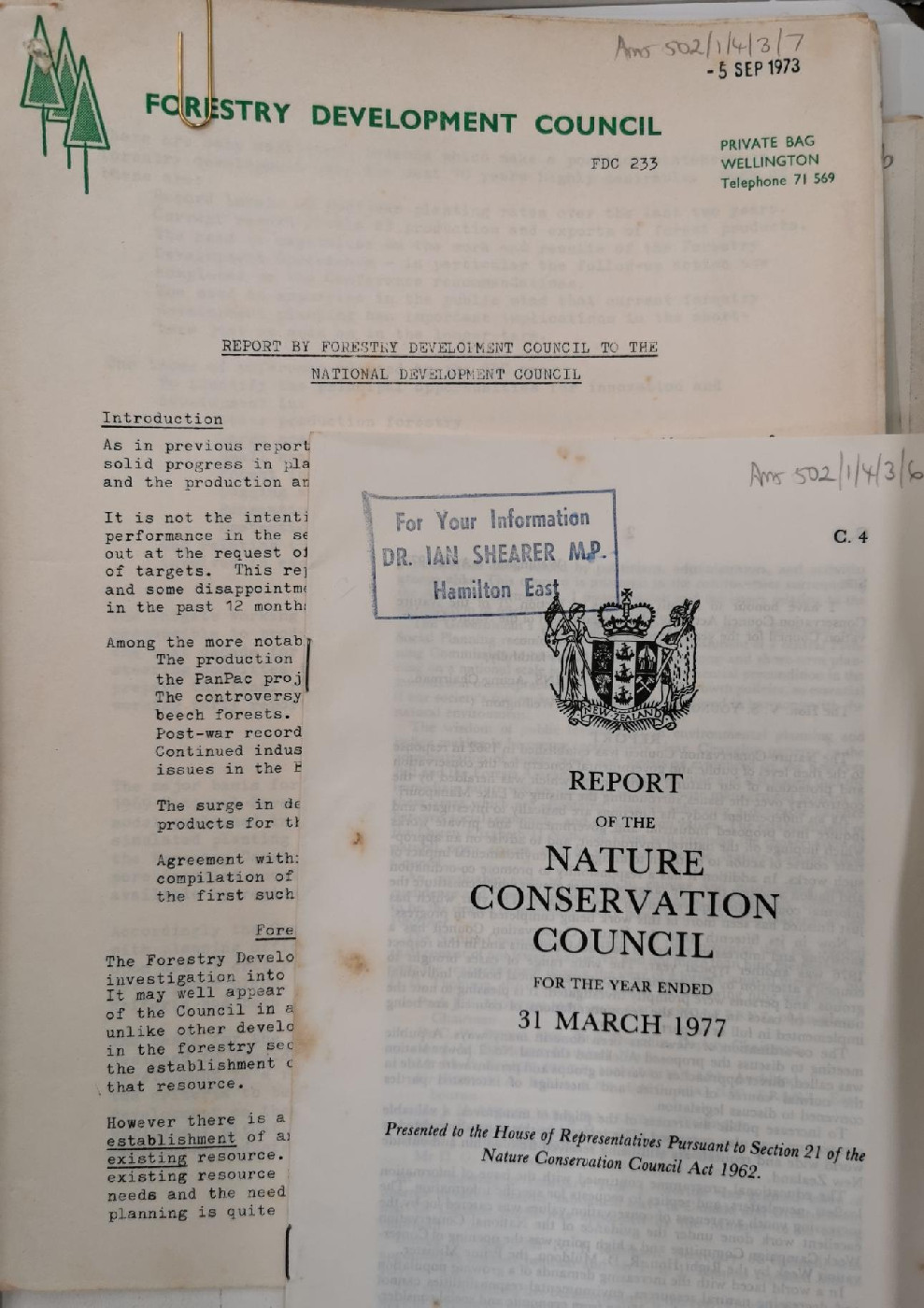 Selection of items in Ams 502/1/4/3