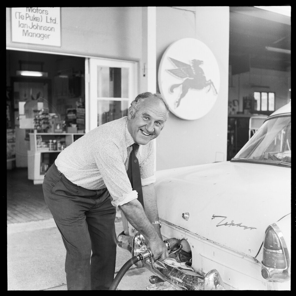 Mr Ian Johnson, garage owner, is Te Puke's newly elected Mayor. Tauranga City Libraries Photo gca-22133
