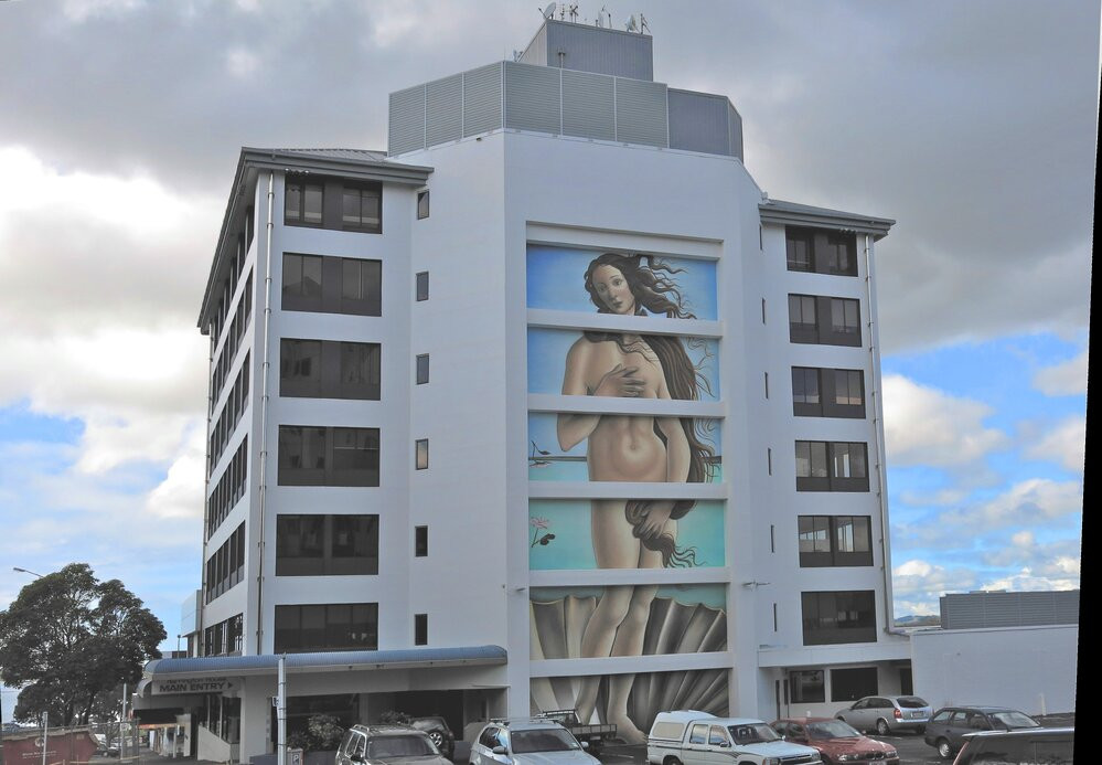 From Harington Street showing rear of building at 32 Willow Street, Tauranga
Te Ao Mārama - Tauranga City Libraries Photo 23-222